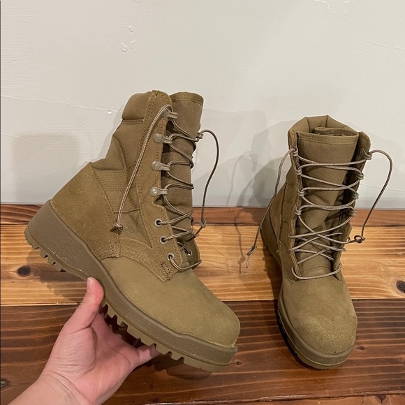 ALTAMA MENS 4.5 XW TAN STEEL TOE ARMY COMBAT BOOTS NWOT main image 13